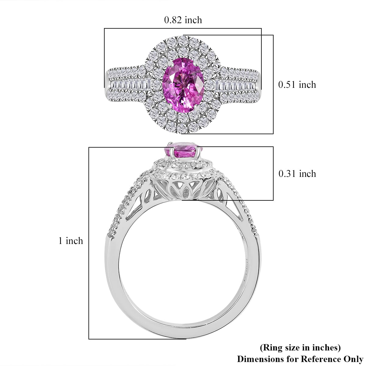 Certified & Appraised Rhapsody AAAA Padparadscha Sapphire and E-F VS2 Diamond 1.75 ctw Ring in 950 Platinum (Size 8.0) 6.55 Grams image number 5