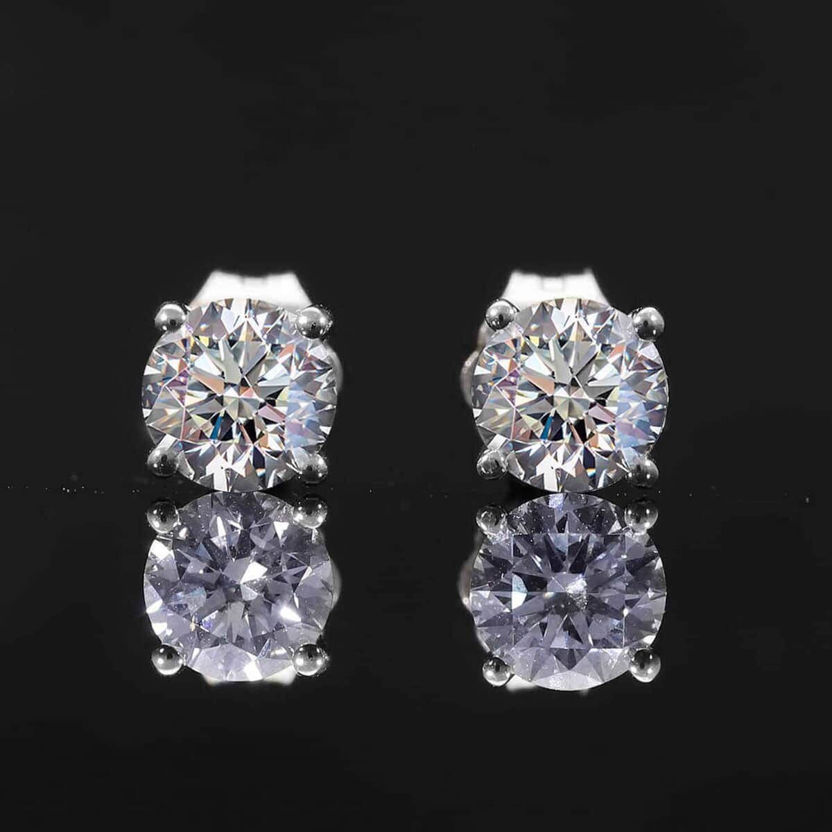 Luxuriant Lab Grown Diamond SI GH 1.00ctw Stud Earrings in 14K White Gold 1.00 ctw image number 1