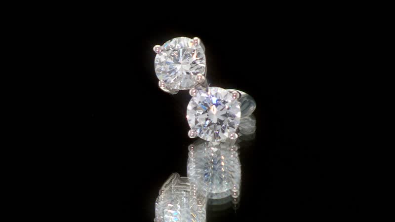 Luxuriant Lab Grown Diamond G SI1 1.00 ctw Solitaire Stud Earrings in 14K White Gold