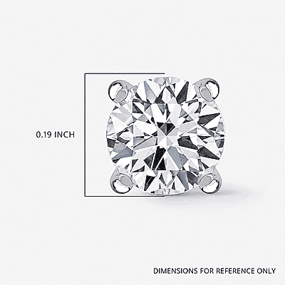 Luxuriant Lab Grown Diamond G SI1 1.00 ctw Solitaire Stud Earrings in 14K White Gold
