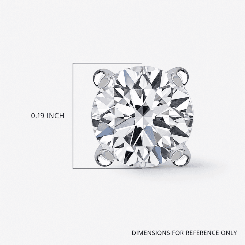 Luxuriant Lab Grown Diamond G SI1 1.00 ctw Solitaire Stud Earrings in 14K White Gold