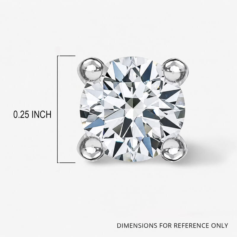 Luxuriant Lab Grown Diamond G SI1 1.00 ctw Solitaire Stud Earrings in 14K White Gold