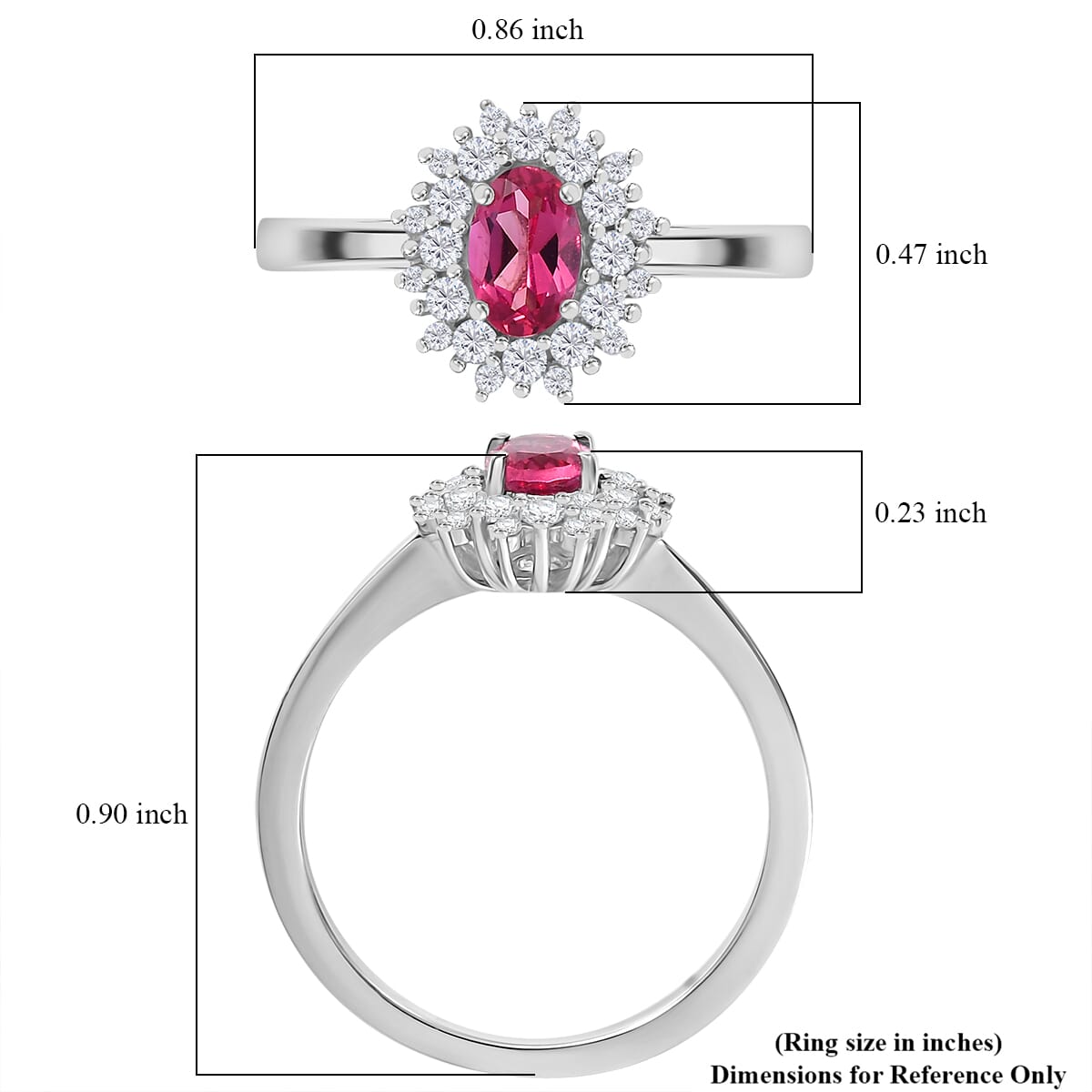 Buy Luxuriant Premium Bixbite (LG) and White Zircon 0.85 ctw