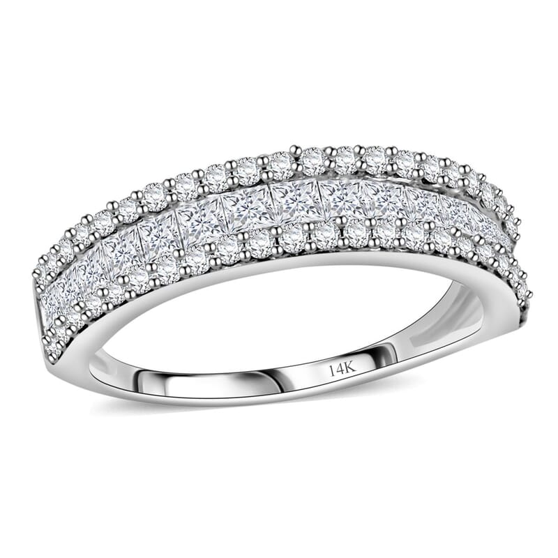 Diamond 1.00 ctw Ring in 14K White Gold (Size 10.0)