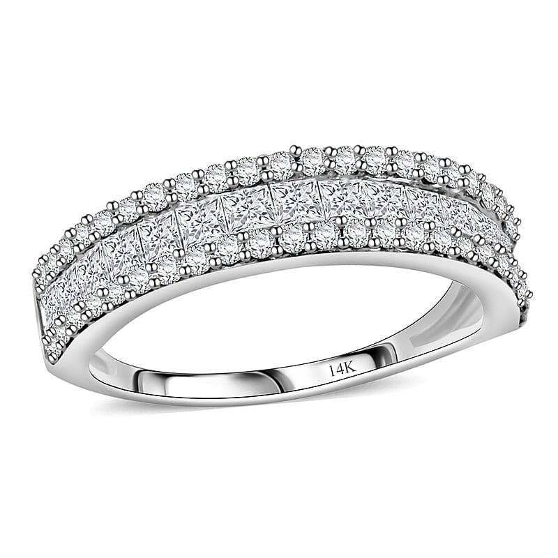 Diamond 1.00 ctw Ring in 14K White Gold (Size 10.0)