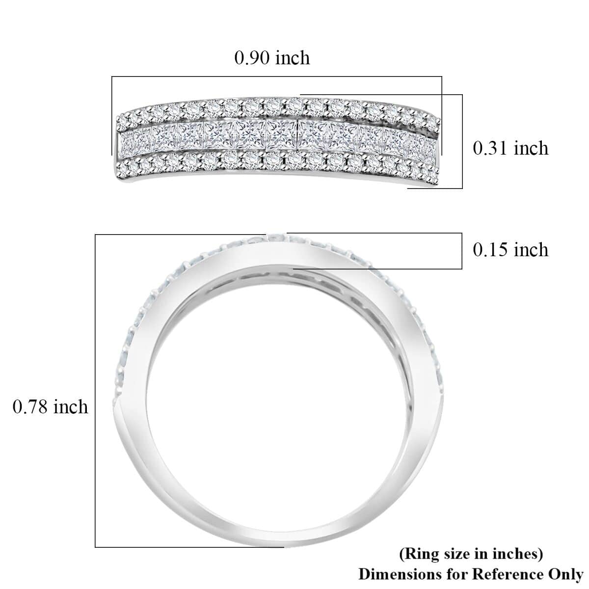 Doorbuster Diamond 1.00 ctw Ring in 14K White Gold (Size 10.0) image number 4