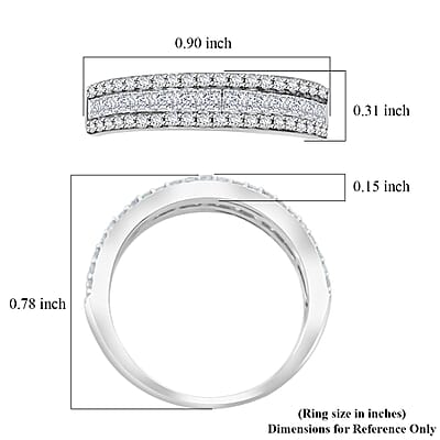 Diamond 1.00 ctw Ring in 14K White Gold (Size 10.0)