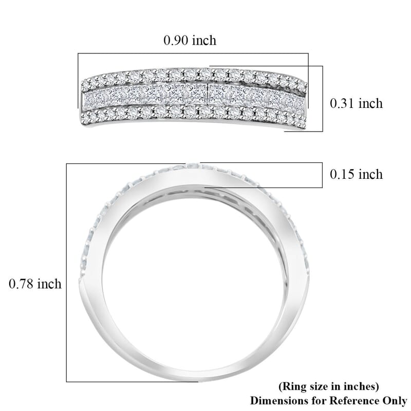 Diamond 1.00 ctw Ring in 14K White Gold (Size 10.0)