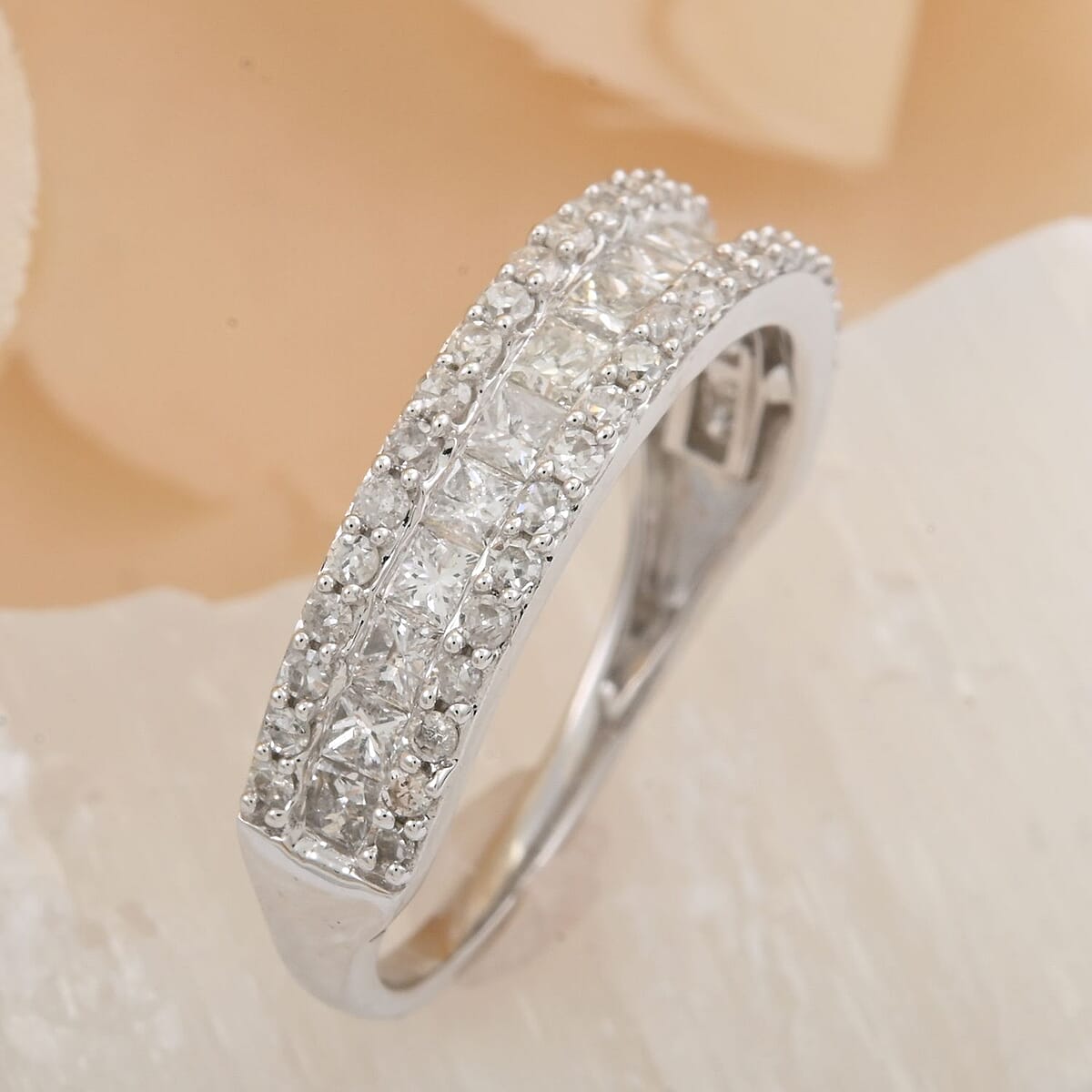 Diamond 1.00 ctw Ring in 14K White Gold (Size 5.0) image number 1