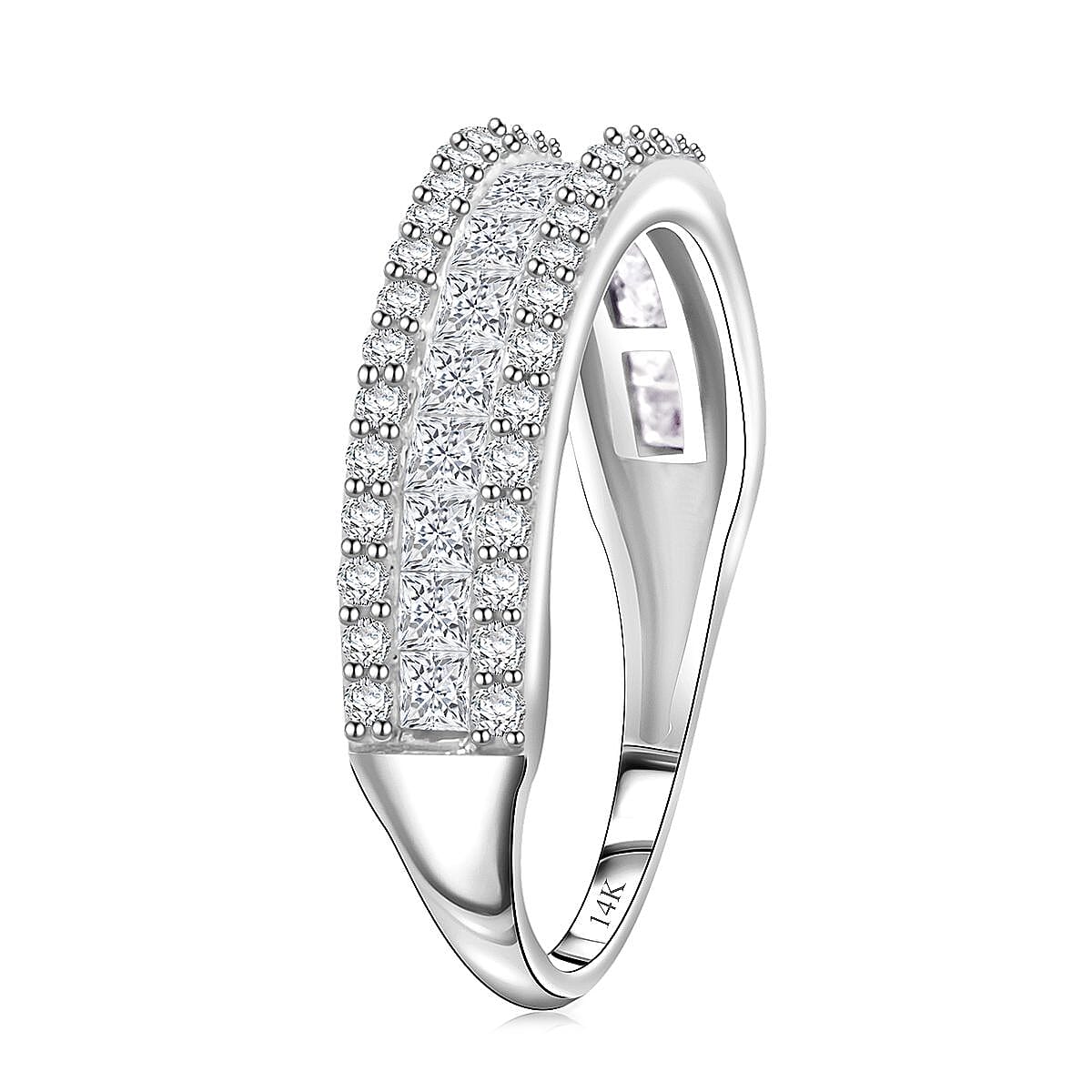 Diamond 1.00 ctw Ring in 14K White Gold (Size 5.0) image number 3