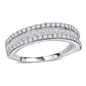 Diamond 1.00 ctw Ring in 14K White Gold (Size 8.0)