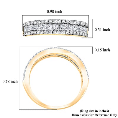 Diamond 1.00 ctw Ring in 14K Yellow Gold (Size 10.0)