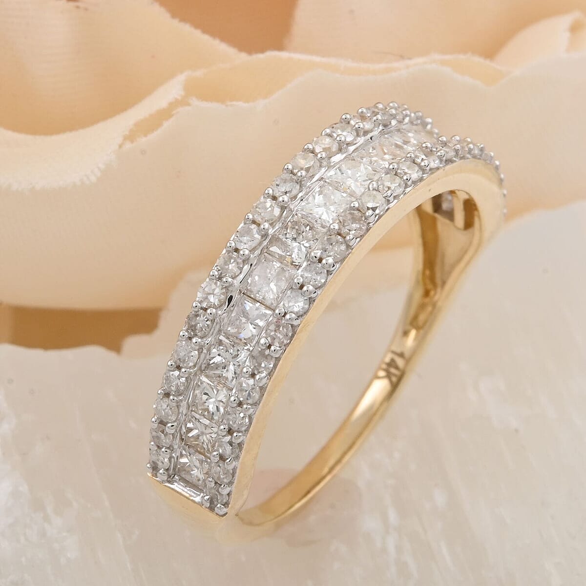Diamond 1.00 ctw Ring in 14K Yellow Gold (Size 5.5) image number 1