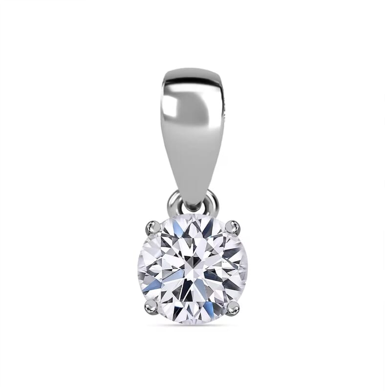Luxuriant Lab Grown Diamond G-H SI 1.00 ctw Solitaire Pendant without Chain in 14K White Gold