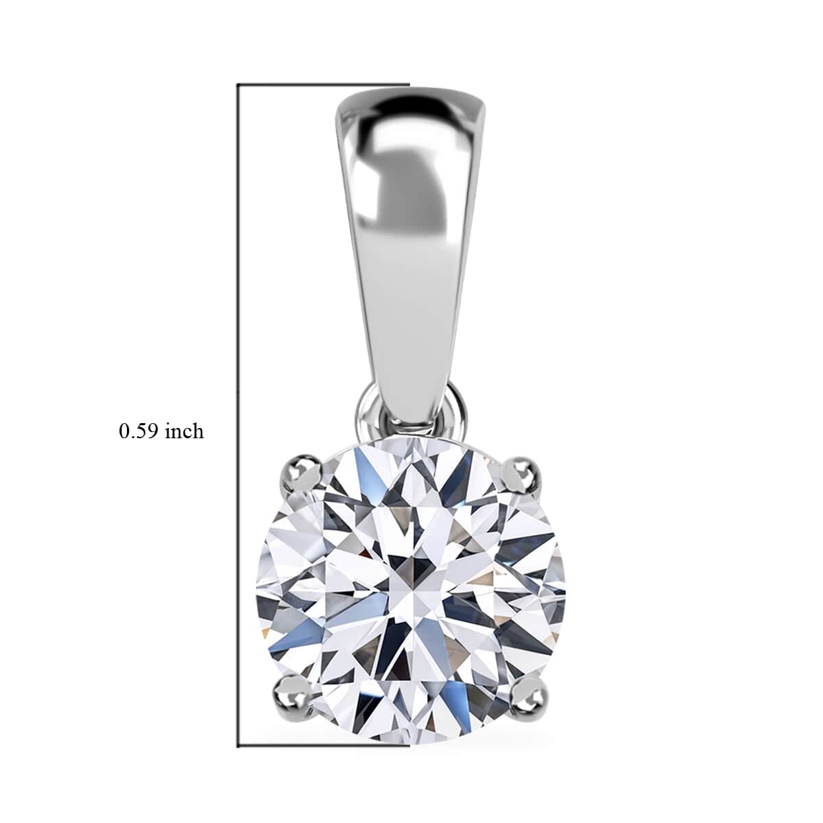 Luxuriant Lab Grown Diamond SI 1.00 ctw Pendant in 14K White Gold image number 5