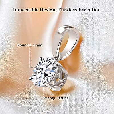 Luxuriant Lab Grown Diamond G-H SI 1.00 ctw Solitaire Pendant without Chain in 14K White Gold