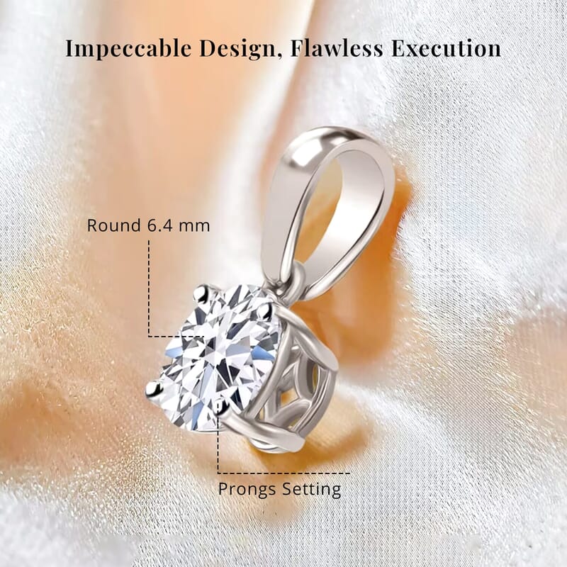Luxuriant Lab Grown Diamond G-H SI 1.00 ctw Solitaire Pendant without Chain in 14K White Gold
