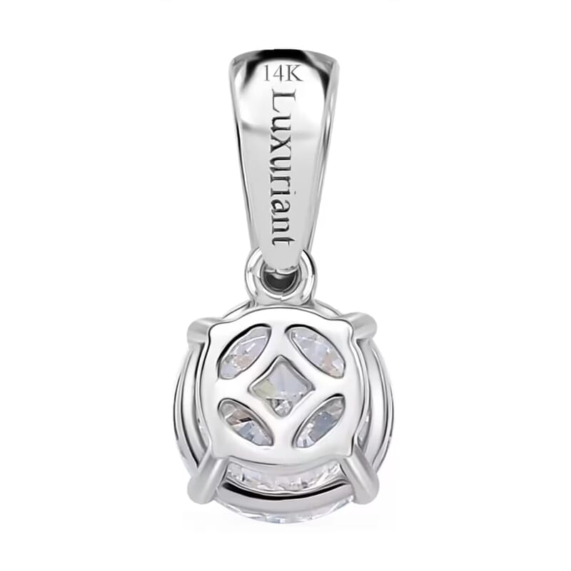 Luxuriant Lab Grown Diamond G-H SI 1.00 ctw Solitaire Pendant without Chain in 14K White Gold