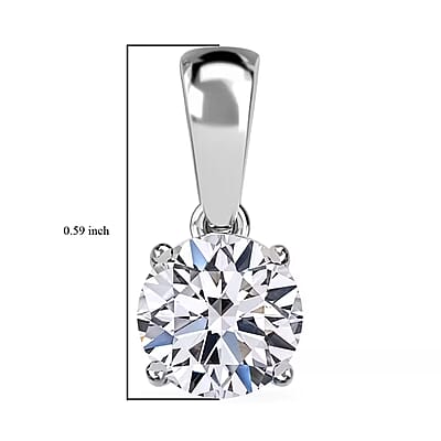 Luxuriant Lab Grown Diamond G-H SI 1.00 ctw Solitaire Pendant without Chain in 14K White Gold