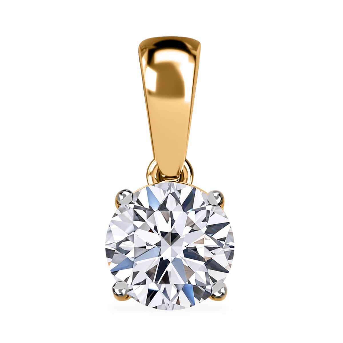 Luxuriant Lab Grown Diamond SI 1.00 ctw Solitaire Pendant in 14K Yellow Gold image number 0