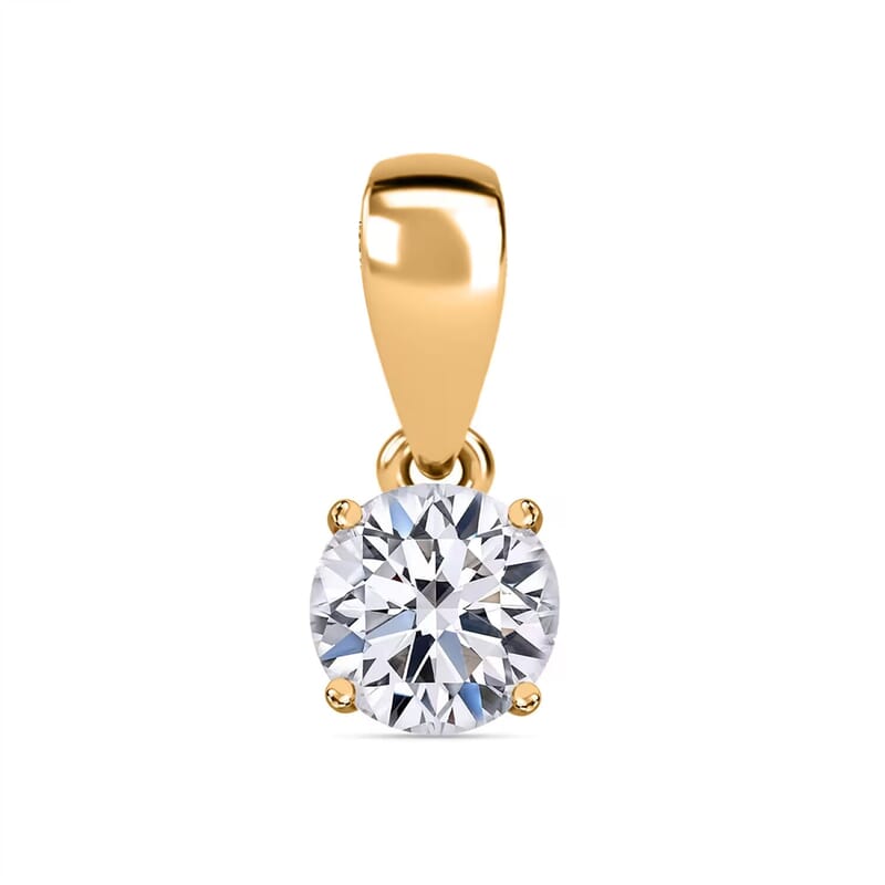 Luxuriant Lab Grown Diamond G-H SI 1.00 ctw Solitaire Pendant without Chain in 14K Yellow Gold