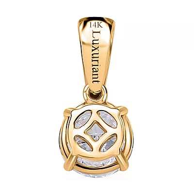 Luxuriant Lab Grown Diamond G-H SI 1.00 ctw Solitaire Pendant without Chain in 14K Yellow Gold