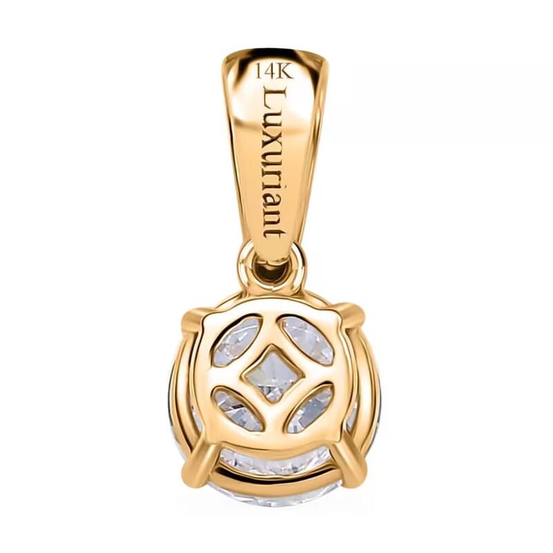Luxuriant Lab Grown Diamond G-H SI 1.00 ctw Solitaire Pendant without Chain in 14K Yellow Gold