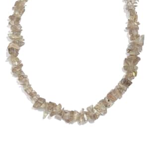 Turkizite 280 ctw Chips Necklace in Rhodium Over Sterling Silver 18-20 Inches