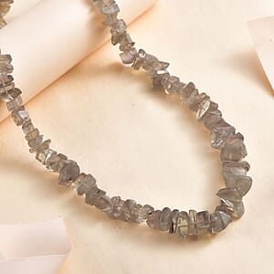 Turkizite 280 ctw Chips Necklace in Rhodium Over Sterling Silver 18-20 Inches