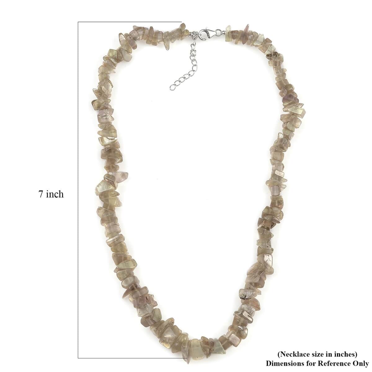 Turkizite 280 ctw Chips Necklace in Rhodium Over Sterling Silver 18-20 Inches image number 5