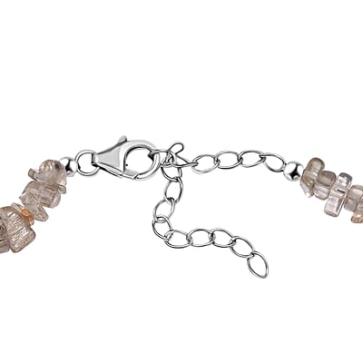 Turkizite 65.00 ctw Chips Bracelet in Rhodium Over Sterling Silver (7.25-9.25)