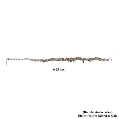 Turkizite 65.00 ctw Chips Bracelet in Rhodium Over Sterling Silver (7.25-9.25)