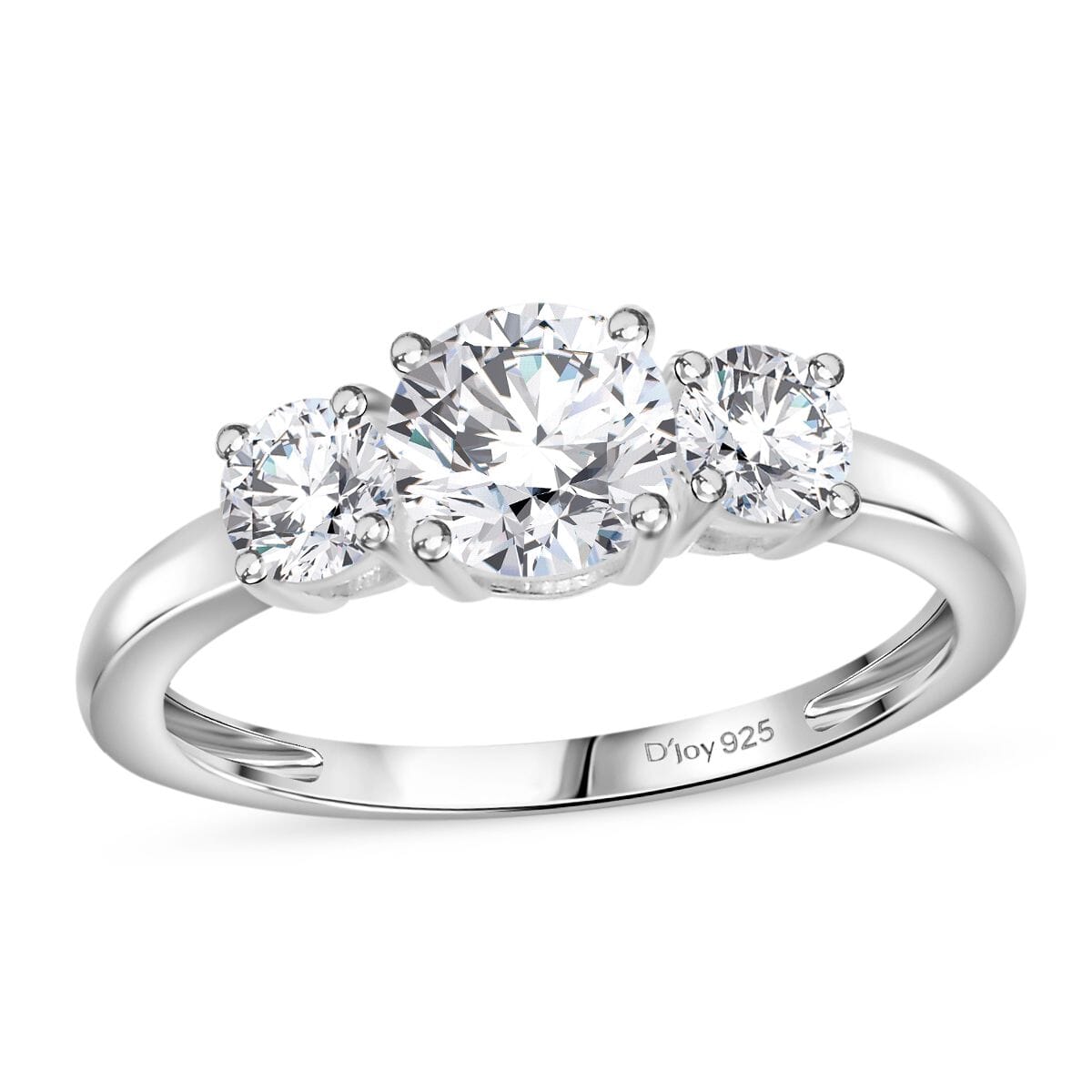 D'Joy Lab Created White Sapphire 1.70 ctw Starlit Sky Ring in Sterling Silver (Size 7.0) image number 0