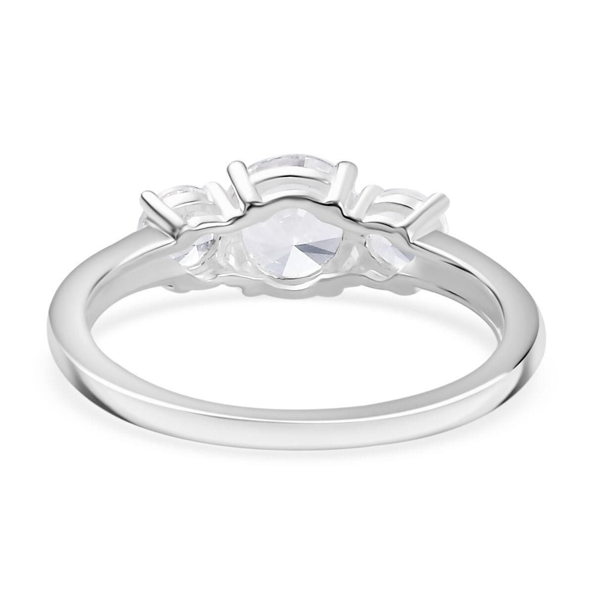 D'Joy Lab Created White Sapphire 1.70 ctw Starlit Sky Ring in Sterling Silver (Size 7.0) image number 4