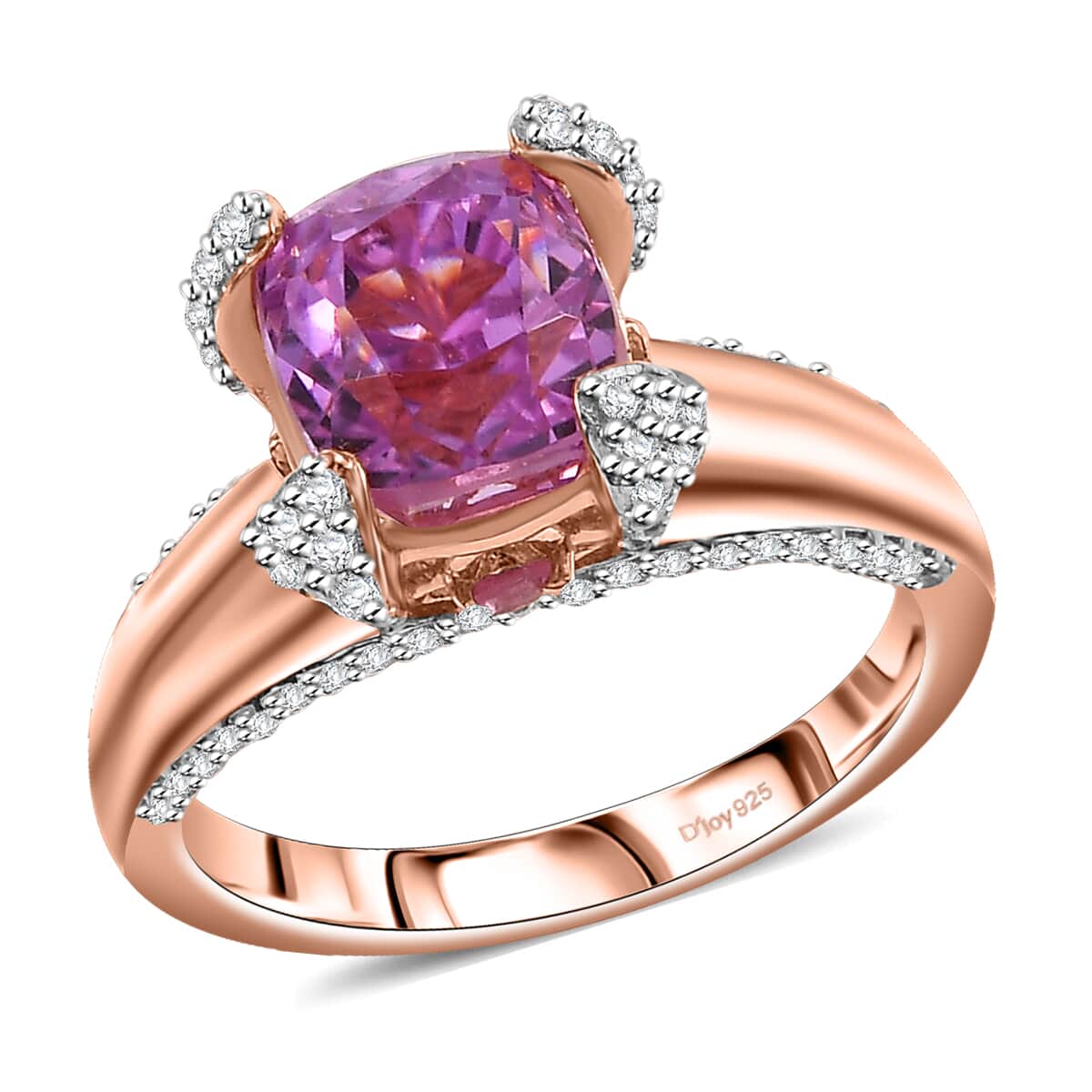 Patroke Kunzite, Multi Gemstone Ring in 18K Vermeil RG Over Sterling Silver (Size 8.0) 4.15 ctw image number 0