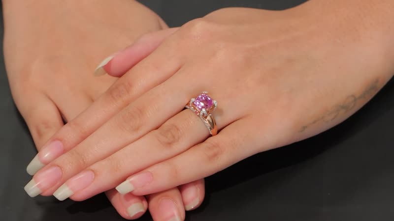 Patroke Kunzite, Multi Gemstone Ring in 18K Vermeil RG Over Sterling Silver (Size 8.0) 4.15 ctw