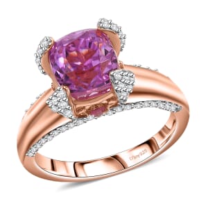 Patroke Kunzite and Multi Gemstone 4.15 ctw Blush Radiance Ring in 18K Vermeil Rose Gold Over Sterling Silver (Size 7.0)