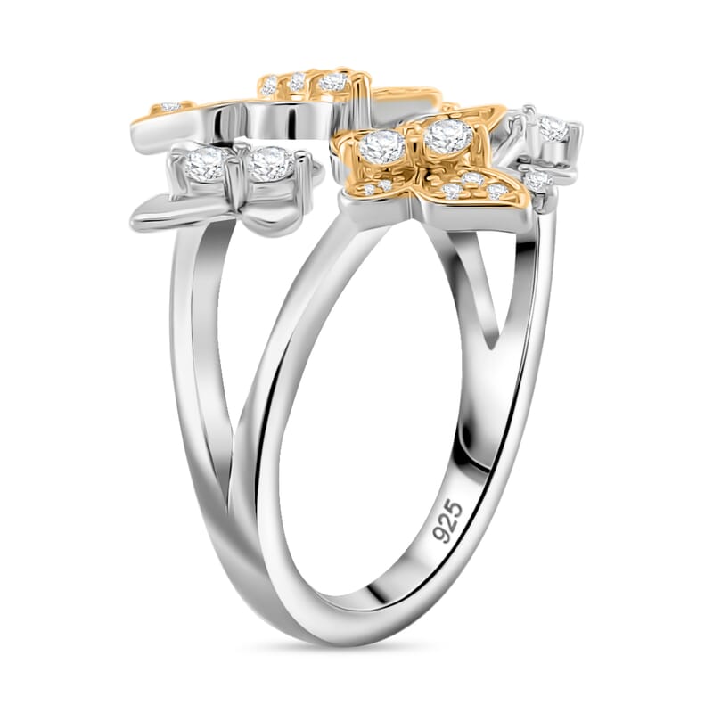 Moissanite 1.18 ctw Ring in Sterling Silver (Size 6.5)
