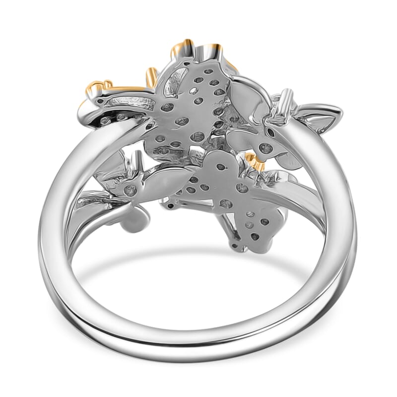 Moissanite 1.18 ctw Ring in Sterling Silver (Size 6.5)