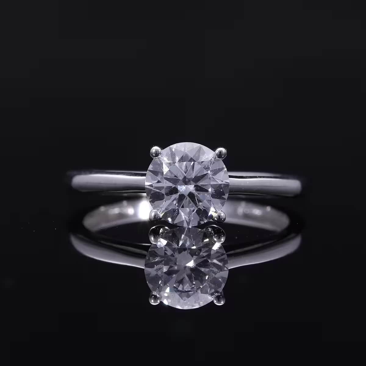 Luxuriant Lab Grown Diamond SI 1.00 ctw Solitaire Ring in 14K White Gold (Size 10.0) image number 1