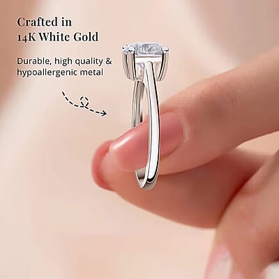 Luxuriant Lab Grown Diamond SI 1.00 ctw Solitaire Ring in 14K White Gold (Size 10.0)