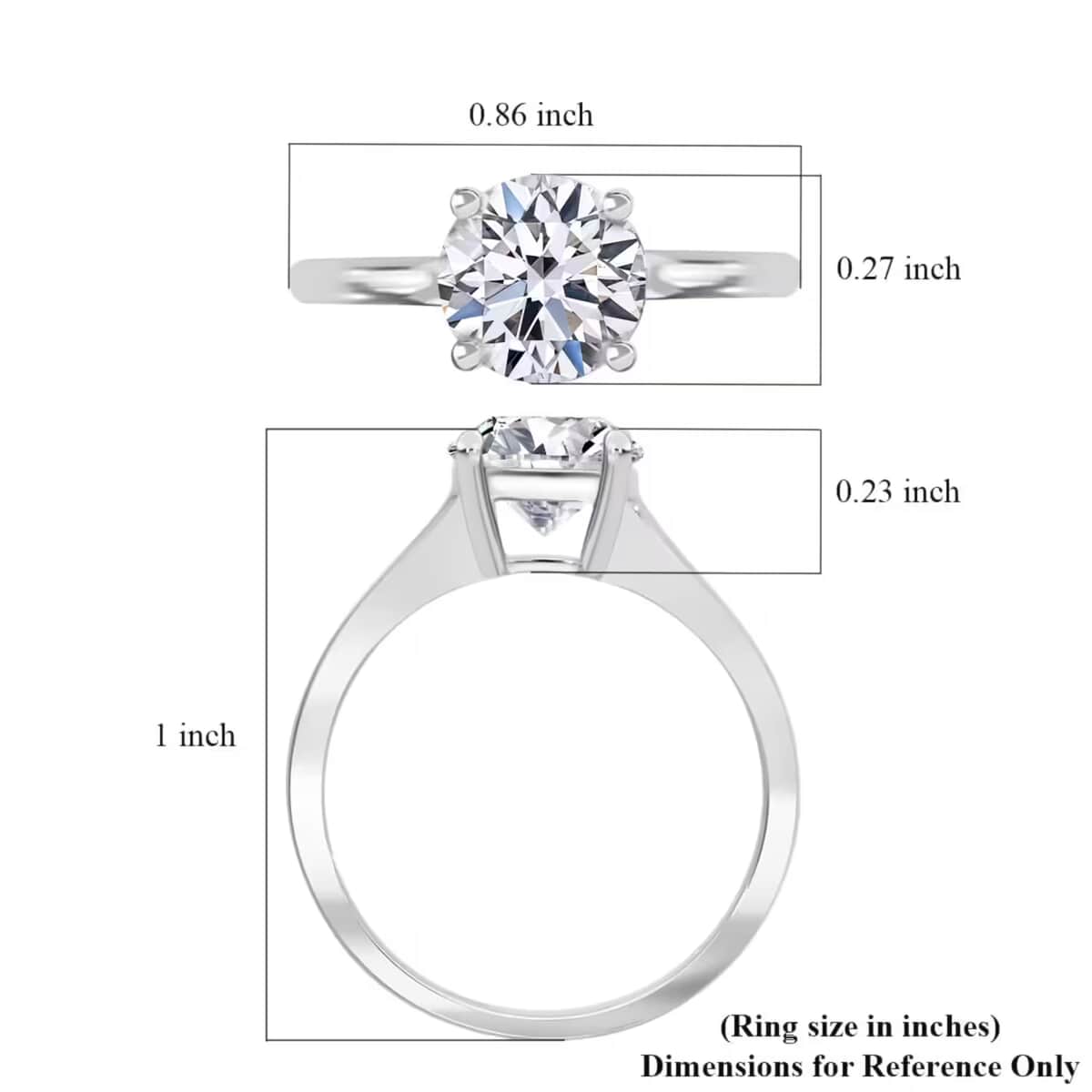 Luxuriant Lab Grown Diamond SI 1.00 ctw Solitaire Ring in 14K White Gold (Size 10.0) image number 7