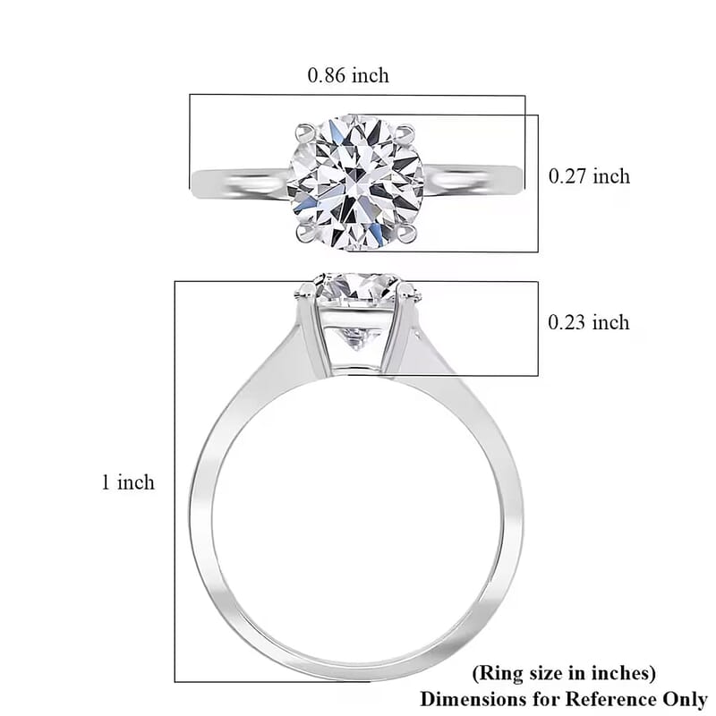 Luxuriant Lab Grown Diamond SI 1.00 ctw Solitaire Ring in 14K White Gold (Size 10.0)