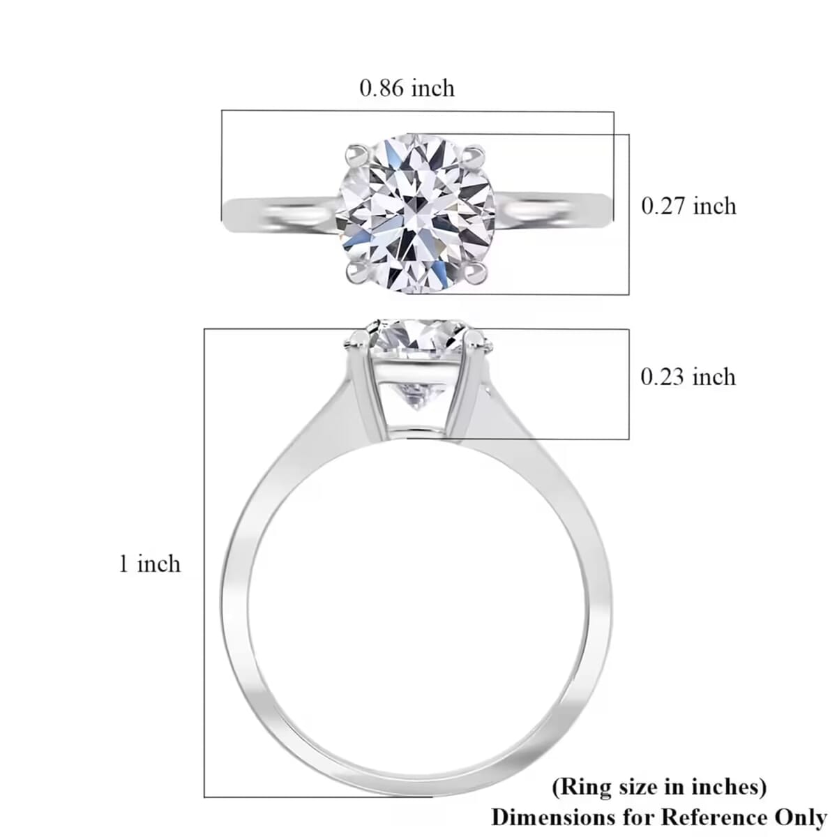 Luxuriant Lab Grown Diamond SI 1.00 ctw Solitaire Ring in 14K White Gold (Size 10.0) image number 9