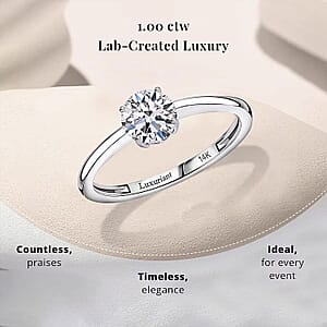Luxuriant Lab Grown Diamond SI 1.00 ctw Solitaire Ring in 14K White Gold (Size 10.0)