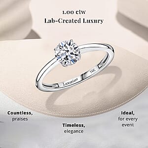 Luxuriant Lab Grown Diamond SI 1.00 ctw Solitaire Ring in 14K White Gold (Size 10.0)