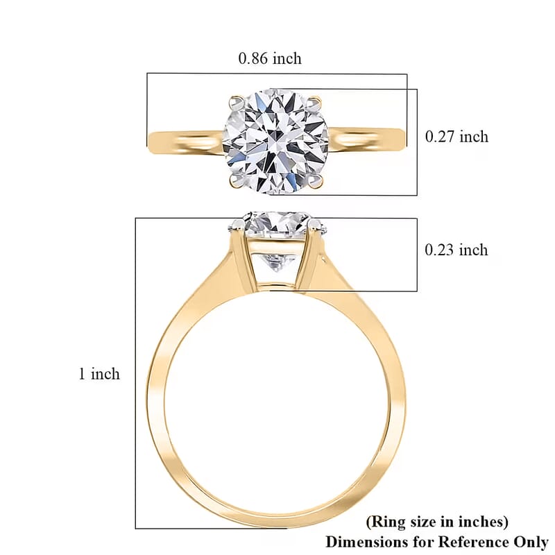 Luxuriant Lab Grown Diamond SI 1.00 ctw Solitaire Ring in 14K Yellow Gold (Size 10.0)