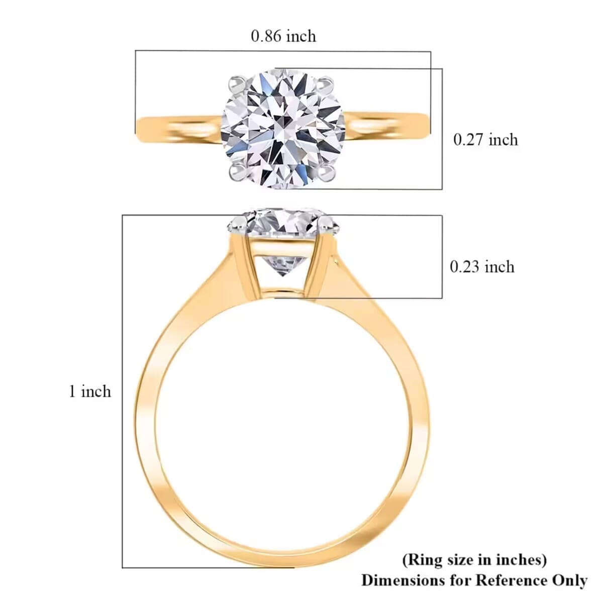 Luxuriant Lab Grown Diamond SI 1.00 ctw Solitaire Ring in 14K Yellow Gold (Size 10.0) image number 9