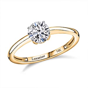 Luxuriant Lab Grown Diamond SI 1.00 ctw Solitaire Ring in 14K Yellow Gold (Size 9.5)