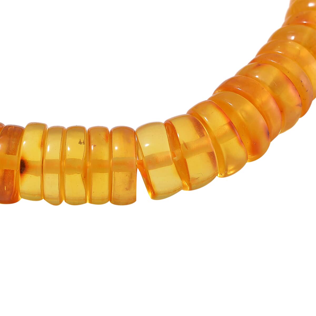 Baltic Amber Roundelle Stretch Bracelet image number 2